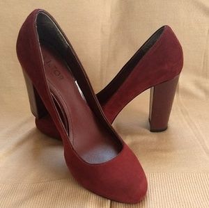 Burgundy High Heel Pumps